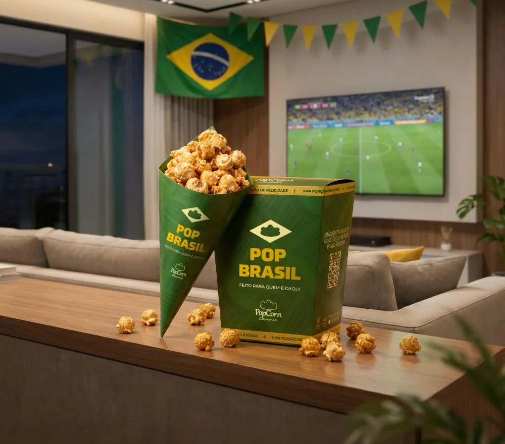 PopCorn Gourmet entra no clima da Copa do Mundo com sabores inéditos e kits personalizados